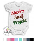   Body z własnym nadrukiem krótki rękaw rozmiary od 56 do 92